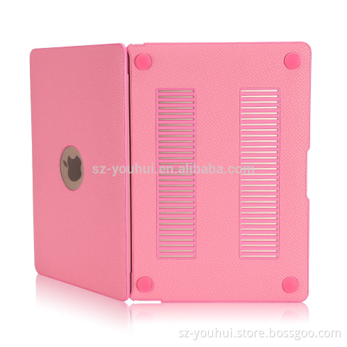 Wholesale Ultra Slim Weave Pattern PU Leather Case for Macbook 11" 12" 13" 15" Hard Cover